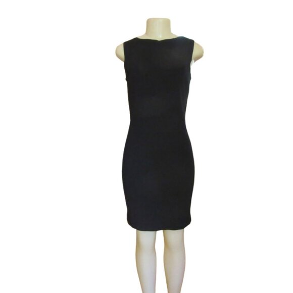 Vintage St John Marie Gray Sleeveless Santana Knit Dress in Size 2
